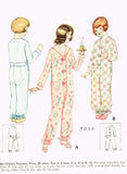 McCall 5036: 1930s Cute Toddler Girls One PC Pajamas Sz 3 Vintage Sewing Pattern