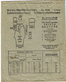 McCall 5036: 1930s Cute Toddler Girls One PC Pajamas Sz 3 Vintage Sewing Pattern