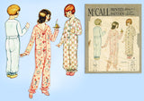 McCall 5036: 1930s Cute Toddler Girls One PC Pajamas Sz 3 Vintage Sewing Pattern
