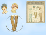 McCall 5038: 1930s Rare Toddler Hat & Leggings Size 2 Vintage Sewing Pattern