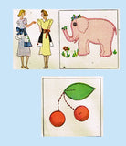 1930s Vintage McCall Sewing Pattern 506 Uncut Misses Applique Apron Fits All - Vintage4me2