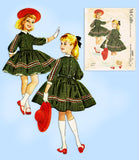 1950s Vintage McCalls Sewing Pattern 5087 Helen Lee Toddler Girls Dress Size 4
