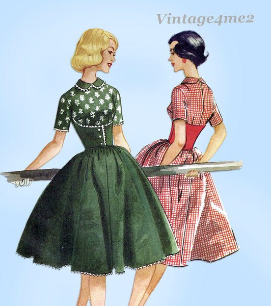 McCalls 5147: 1950s Mother Daughter Dress Sz 32 Bust Vintage Sewing Pattern