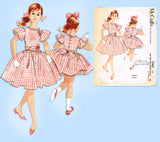 McCall 5162: 1950s Cute Helen Lee Girls Dress Sz 12 Vintage Sewing Pattern