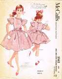 McCall 5162: 1950s Cute Helen Lee Girls Dress Size 6 Vintage Sewing Pattern