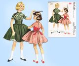 1950s Vintage McCalls Sewing Pattern 5163 Teen Girls Helen Lee Dress Size 12