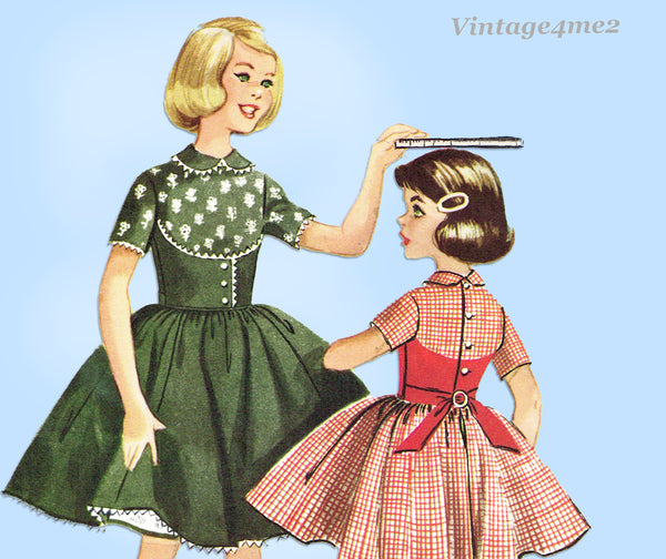 1950s Vintage McCalls Sewing Pattern 5163 Teen Girls Helen Lee Dress Size 12