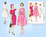 1950s Vintage McCall's Sewing Pattern 5217 Cute Misses Shirtwaist Dress Sz 36 B