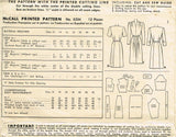 McCall 5334: 1940s WWII Misses Tucked Dress Size 30 Bust Vintage Sewing Pattern