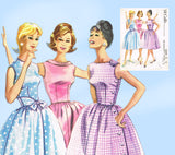 1960s Vintage McCall's Sewing Pattern 5359 Darling Uncut Misses Dress Sz 38 B