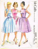 1960s Vintage McCall's Sewing Pattern 5359 Darling Uncut Misses Dress Sz 38 B