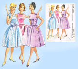 1960s Vintage McCall's Sewing Pattern 5359 Darling Uncut Misses Dress Sz 38 B