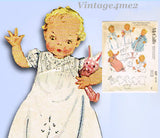 1930s Vintage McCall Sewing Pattern 537 Sweet Infants Embroidered Layette Set