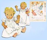 1930s Vintage McCall Sewing Pattern 537 Sweet Infants Embroidered Layette Set