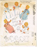 1930s Vintage McCall Sewing Pattern 537 Sweet Infants Embroidered Layette Set