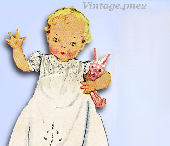1930s Vintage McCall Sewing Pattern 537 Sweet Infants Embroidered Layette Set