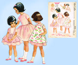 1960s Vintage McCalls Sewing Pattern 5616 Cute Instant Baby Girls Dress Sz 1
