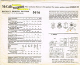 1960s Vintage McCalls Sewing Pattern 5616 Cute Instant Baby Girls Dress Sz 1