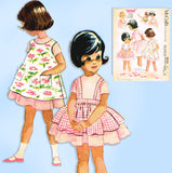1960s Vintage McCalls Sewing Pattern 5616 Cute Instant Baby Girls Dress Sz 1