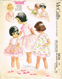 1960s Vintage McCalls Sewing Pattern 5616 Cute Instant Baby Girls Dress Sz 1