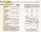 1960s Vintage McCall's Sewing Pattern 5686 Misses Street Dress Size 36 Bust