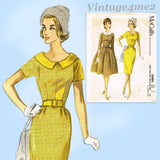 1960s Vintage McCall's Sewing Pattern 5686 Misses Street Dress Size 36 Bust