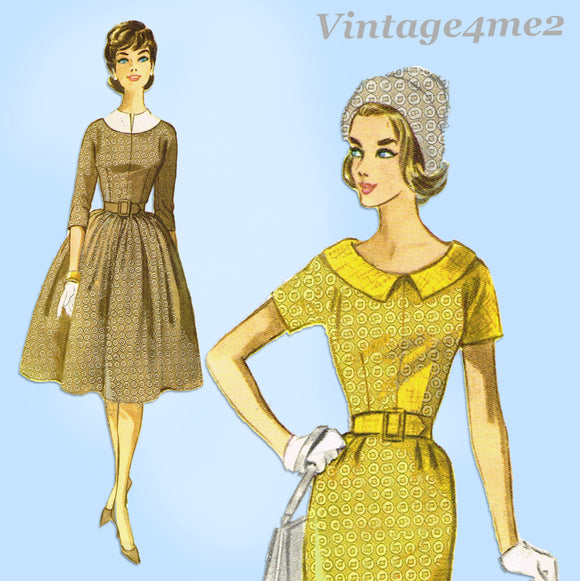 1960s Vintage McCall's Sewing Pattern 5686 Misses Street Dress Size 36 Bust