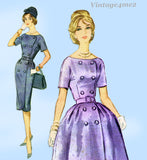 McCall's 5687: 1960s Uncut Misses Street Dress Sz 34 Bust Vintage Sewing Pattern