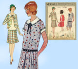 McCall 5749: 1920s Uncut Toddlers Girls Eton Dress Size 6 Vintage Sewing Pattern
