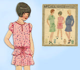McCall 5777: 1920s Cute Uncut Girls Flapper Dress Size 10 Vintage Sewing Pattern