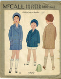 McCall 5809: 1920s Cute Uncut Toddlers Reefer Coat Size 2 Vintage Sewing Pattern