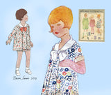 McCall 5879: 1920s Cute Little Girls Bloomer Dress Size 8 Vintage Sewing Pattern