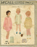 McCall 5900: 1920s Toddler Girls Bloomer Dress Size 6 Vintage Sewing Pattern