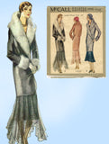 McCall 5990: 1920s Uncut Misses Evening Coat Size 34 Bust Vintage Sewing Pattern - Vintage4me2