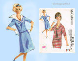 McCall 6119: 1960s Uncut 2 Piece Sailor Dress Sz 36 Bust Vintage Sewing Pattern