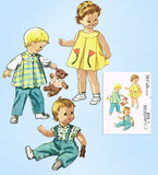 1960s Vintage McCall's Sewing Pattern 6173 Baby Twins Dress & Top w Pants Sz 6mo - Vintage4me2