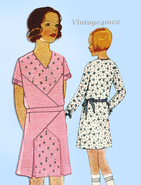 McCall 6213: 1930s Uncut Toddler Girls Flapper Dress Sz 6 Vintage Sewing Pattern