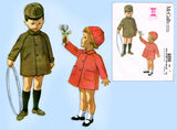 1960s Vintage MccCall's Sewing Pattern 6255 Uncut Toddler Boys Coat & Cap Sz5