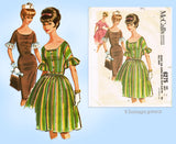 McCall's 6275: 1960s Cute Misses Street Dress Sz 36 Bust Vintage Sewing Pattern