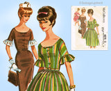 McCall's 6275: 1960s Cute Misses Street Dress Sz 36 Bust Vintage Sewing Pattern