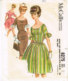 McCall's 6275: 1960s Cute Misses Street Dress Sz 36 Bust Vintage Sewing Pattern