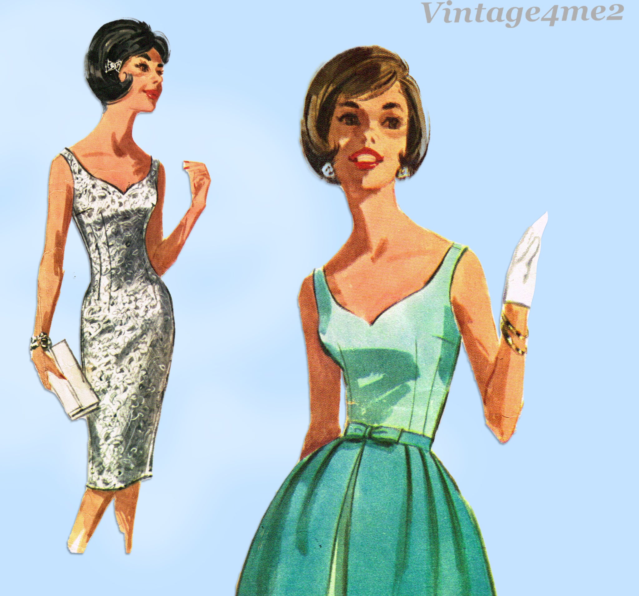 1960s PRETTY Back Wrapped Dress Pattern McCALLS 6618 Easy To Sew Housedress  Summer Dress Bust 32 Beginners Vintage Sewing Pattern