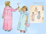 1940s Vintage McCall Sewing Pattern 6309 Uncut Girls WWII Nightgown Size 8