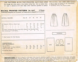 1940s Original Vintage McCall Sewing Pattern 6447 Misses Skirt Size 28 Waist