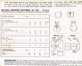 McCall 6490: 1940s Cute Baby Sunsuit or Romper Size 1 Vintage Sewing Pattern