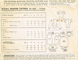 McCall 6523: 1940s Lovely Misses Blouse Size 36 Bust Vintage Sewing Pattern