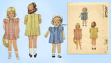 McCall 6551: 1940s Uncut Toddler Girls Tucked Dress Sz 2 Vintage Sewing Pattern
