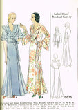 McCall 6626: 1930s Glamorous Misses Breakfast Coat 34 B Vintage Sewing Pattern - Vintage4me2
