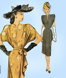 McCall 6751: 1940s Misses Cascading Cocktail Dress Sz 30B Vintage Sewing Pattern - Vintage4me2