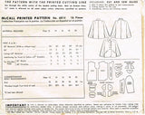 McCall 6814: 1940s Stunning Misses Boxy Jacket Size 32 B Vintage Sewing Pattern